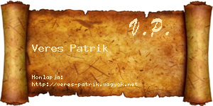 Veres Patrik névjegykártya